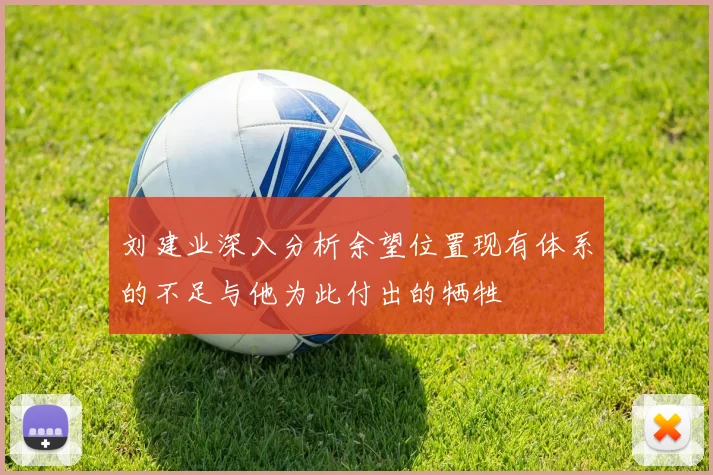 刘建业深入分析余望位置现有体系的不足与他为此付出的牺牲